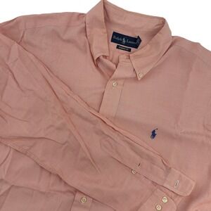 Ralph Lauren Classic‎ Fit Button-Down Oxford Shirt in Salmon Pink 17/XL